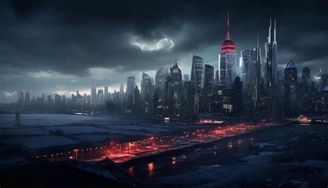 Premium Photo City Wide Shot Winter