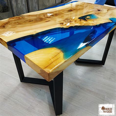 Столы из дерева и эпоксидной смолы на заказ - купить в Москве и ...