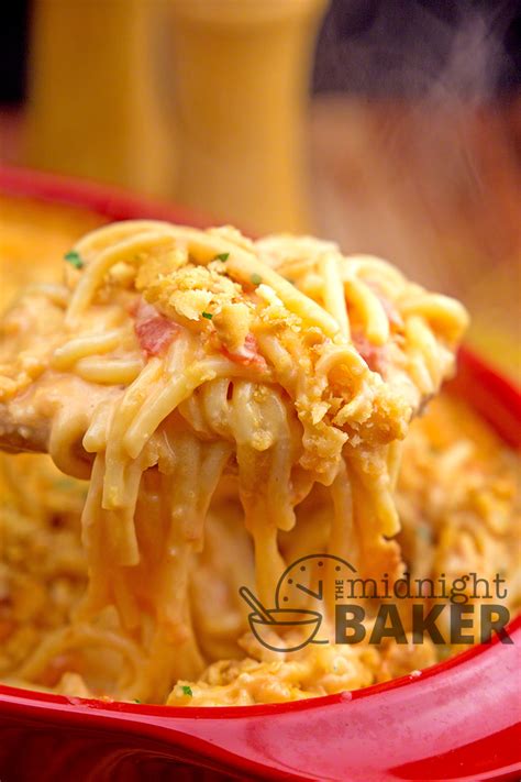 Rotel Chicken Spaghetti Casserole The Midnight Baker
