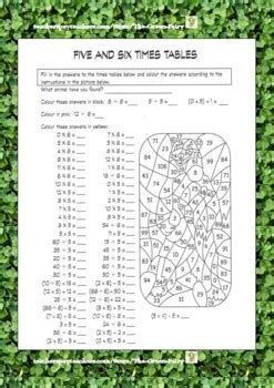 5 6 Times Table Practice by The Green Fairy | TPT