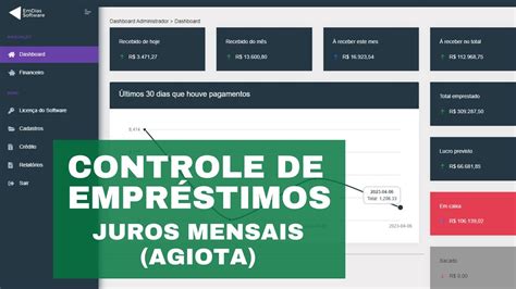 Controle de Empréstimos Juros ao Mês Agiota Versão Vitalícia