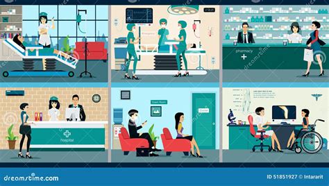 Hospital stock vector. Illustration of care, doctor, building - 51851927