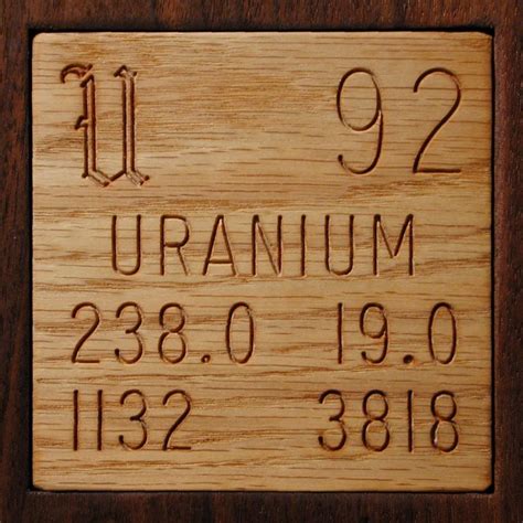 Technical Data for the element Uranium in the Periodic Table