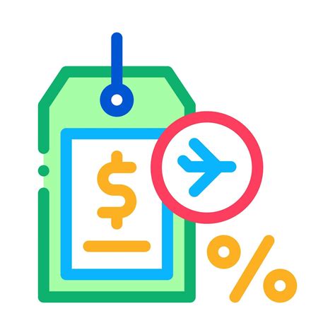 duty free item price tag icon vector outline illustration 17581582