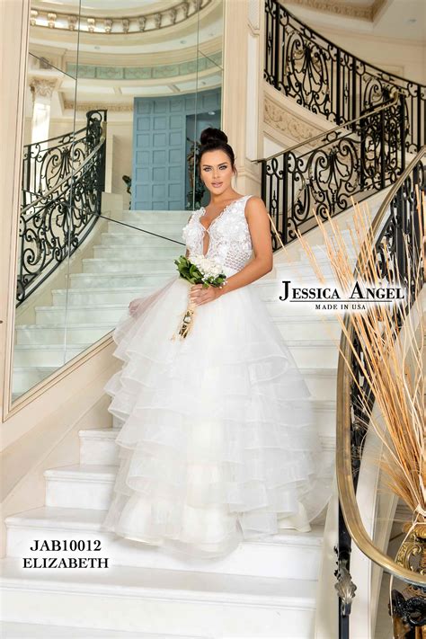 3D Floral Tiered Bridal Gown by Jessica Angel 10012 – ABC Fashion