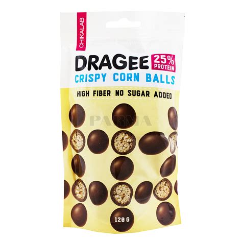 Dragee "Chikalab Protein" chocolate, corn balls, sugar free 120g