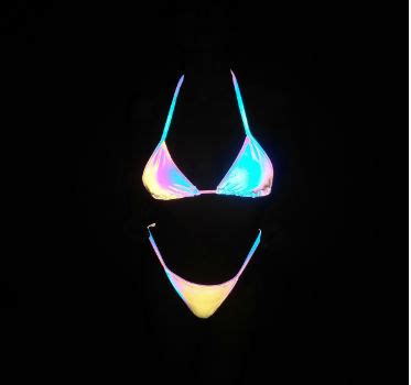 Hong Kong Sar Reflective Fabric Sexy Bikini Triangle Shape Set Swimsuit On Global Sources
