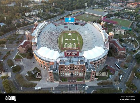 An aerial view of Doak Campbell Stadium on the campus of Florida State ...