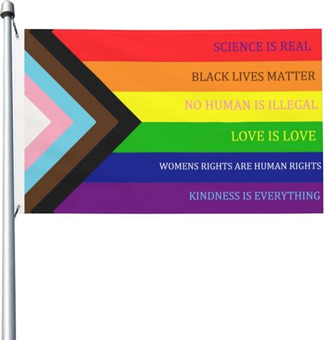 Progress Pride Flag Rainbow Gay Pride Ally Lgbtq Outdoor Banner Double