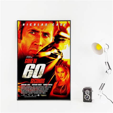 Gone In 60 Seconds Movie Poster Vintage Typographic Posters Wall