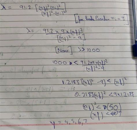 's Theory Determine the number of lines in Paschen series which have a ...