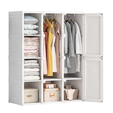 Antbox Portable Wardrobe Closet Storage Organizer For Clothes Folding