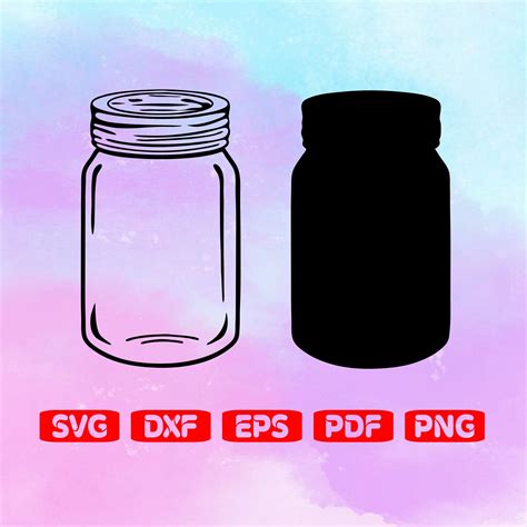 Mason Jar Svg Ball Jar Svg Mason Jar Clipart Mason Jar Silhouette