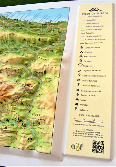 Reliefkarte Picos De Europa 3d Relief Wandkarten