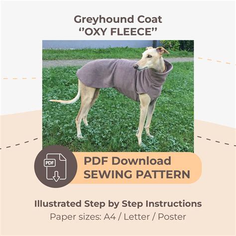 Greyhound Coat / PDF SEWING PATTERN - FancyPetPatts