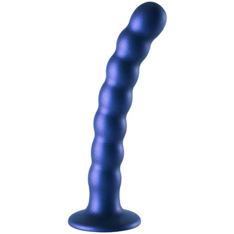 Ouch An Ln Kuli Kov Dildo Beaded Lust Modr Cm Modr