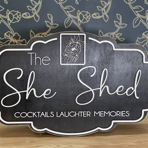 She Shed Signs Etsy