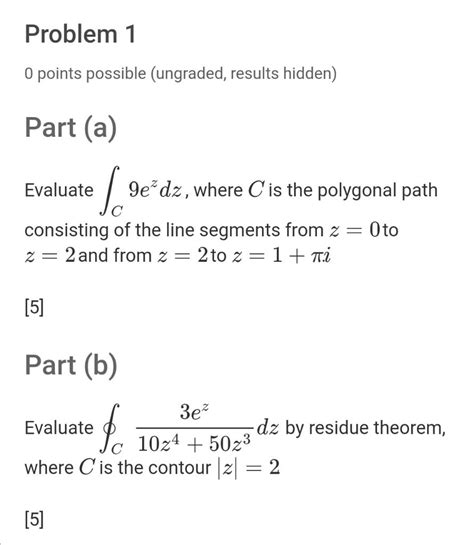 Solved Problem O Points Possible Ungraded Results Chegg