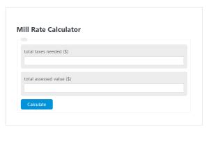 mill rate calculator calculator academy