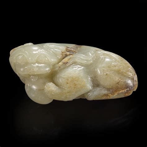 Sold Price A Chinese Carved Pale Celadon Grey And Beige Jade Buddhist