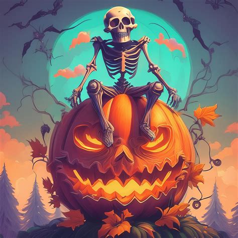 Halloween Skeleton Jack O Lantern Free Stock Photo Public Domain Pictures
