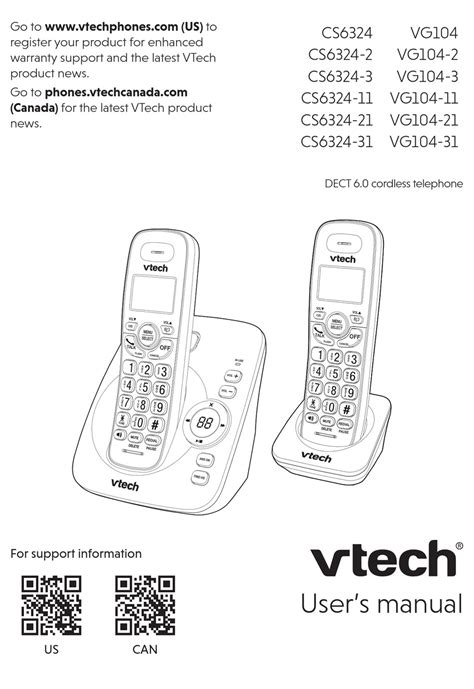 Vtech Cs6324 User Manual Pdf Download Manualslib