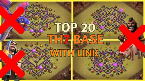 New Th7 War Base Link New Top 20 Th7 War Bases Home Bases Cwl Bases Clash Of Clans