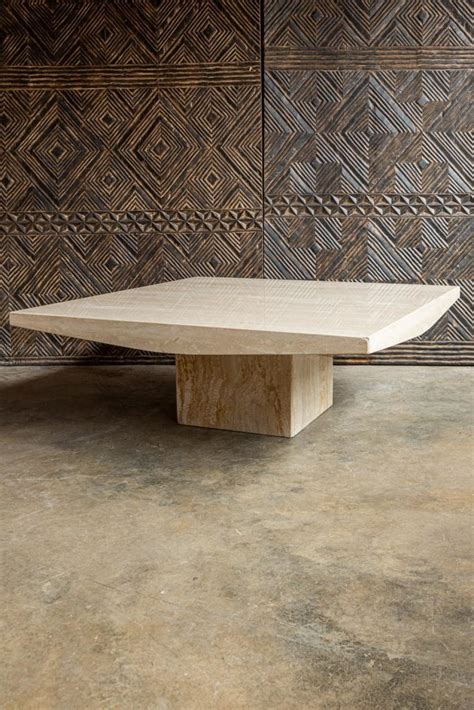 Travertine Coffee Table #8511 - Retrouvius