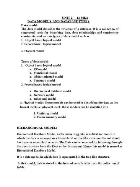 Hierarchical Database Model | PDF | Databases | Relational Database