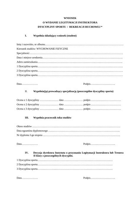 Pdf Wniosek O Wydanie Legitymacji Instruktora Dokumen Tips