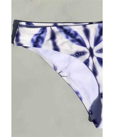 Fashion Women S Sea Beige Blue Printing Tank Padding Bikini Bathing Suit Cz Hr Ash