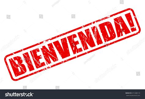 Bienvenida Red Stamp Text On White Stock Vector (Royalty Free ...