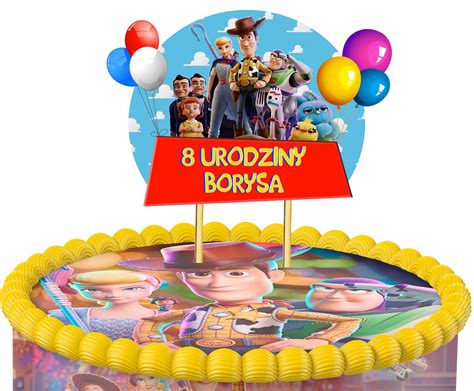 Topper Urodzinowy na TORT z Toy Story Imię 13895216011 Allegro pl