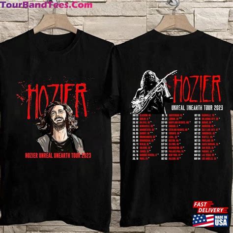 Hozier Tour Merch Vintage Lyrics Art Album Graphic Design Unreal