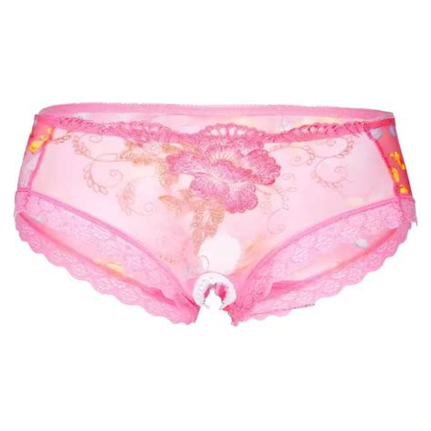 Pink Open Crotch Sissy Panties Sexy Lingerie Rigazo