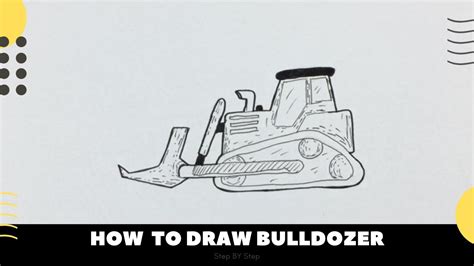 How To Draw Bulldozer Easy Youtube