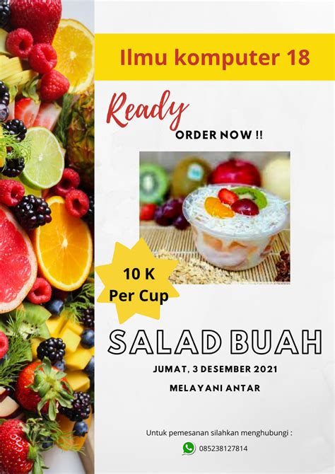 Template Iklan Brosur Pamflet Ide Makanan Makanan Buah