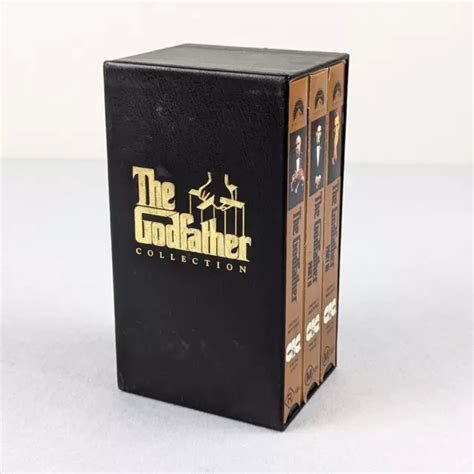 THE GODFATHER COLLECTION Trilogy VHS Cassette Tape 1997 Box Set 15 65