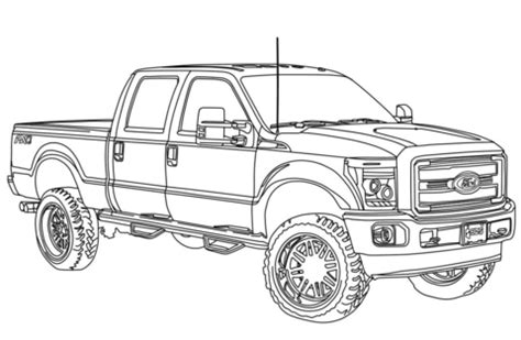 2014 Ford F250 Lifted coloring page | Free Printable Coloring Pages