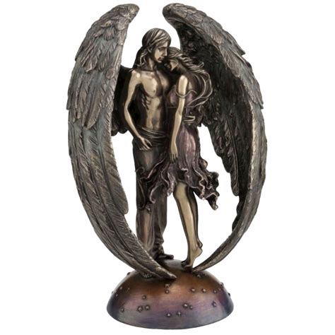 Winged Nude Male Angel Sitting On Plinth Bronze Finish Statue Sculpture Figure Greek Artworks