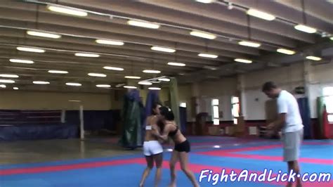 Euro Babe Wrestles Asian Lesbo Beauty