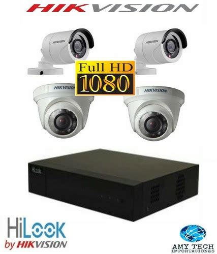 Kit Hikvision Hilook Dvr 1080 4 Ch 4 Cámara Seguridad 1080 Mercado