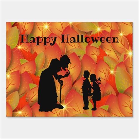 Witch Halloween Yard Sign | Zazzle