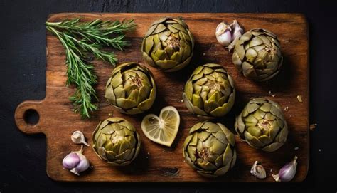 Premium Photo Artichokes Hearts Marinated With Olive Oil And Herbs