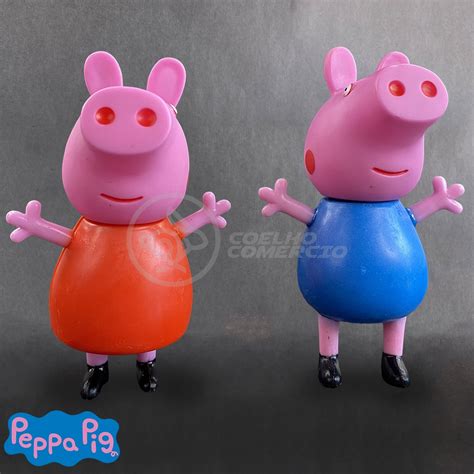 Kit Brinquedos Infantil Bonecos Familia Peppa Pig George Pig Papai