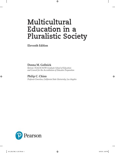 Multicultural Education In A Pluralistic Society Eleventh Edition