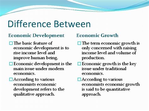 Economic Development And Growth Economic Development And Growth