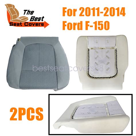 Fits 11 14 Ford F 150 Xlt Xl Driver Bottom Cloth Seat Cover Gray And Foam Cushion Ebay