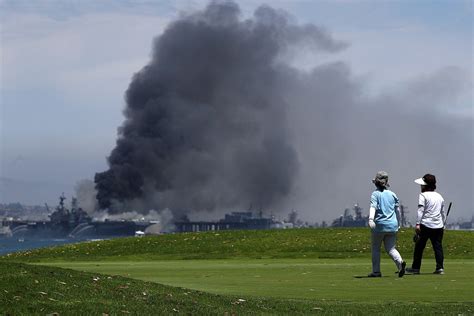 17 sailors, 4 civilians injured as crews battle fire at San Diego-based ...