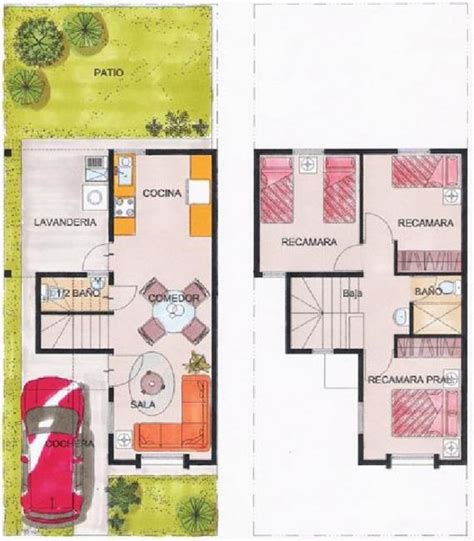 Plano De Casa Moderna En Dos Plantas Planos De Casas Gratis